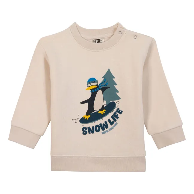 Snow Life sweatshirt | Ecru