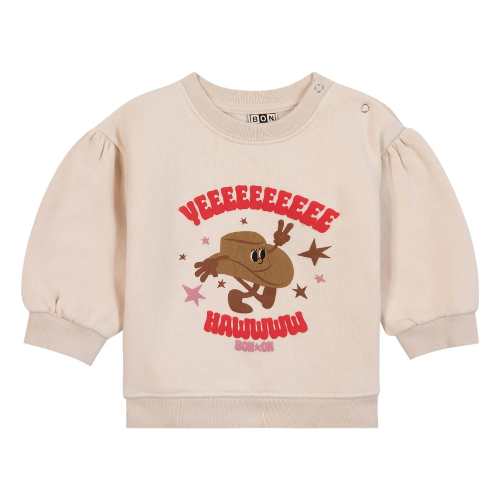 Bonton Ecru Yeeehaw Sweatshirt