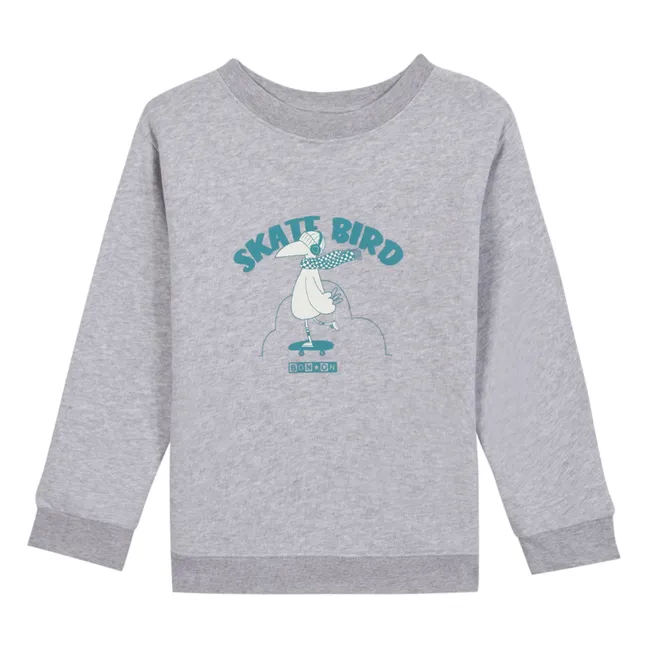 Sudadera Skatebird | Gris Jaspeado