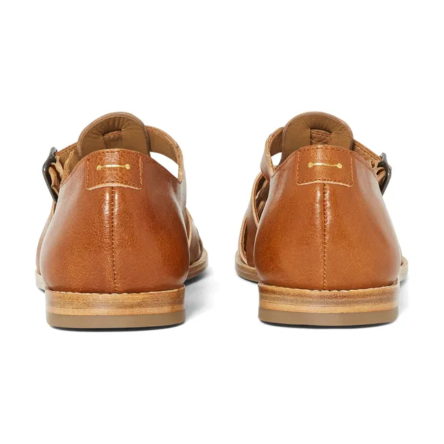 Baiko Leather Sandals | Caramel
