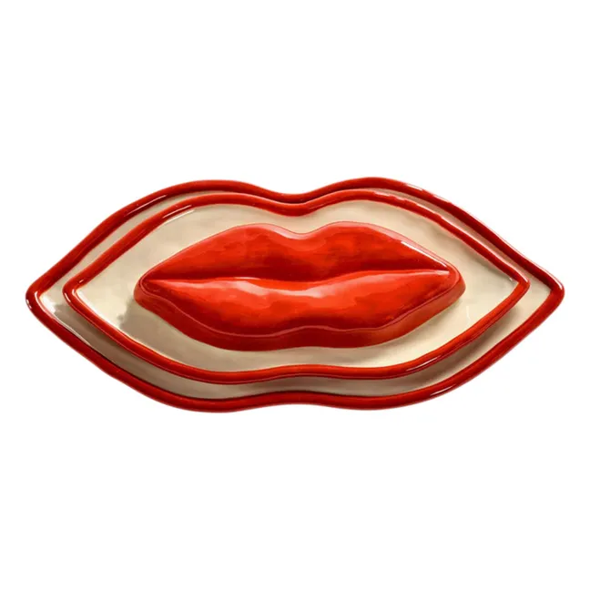Servierplatten, Wouter &amp; Hendrix - 3er Set | Rot