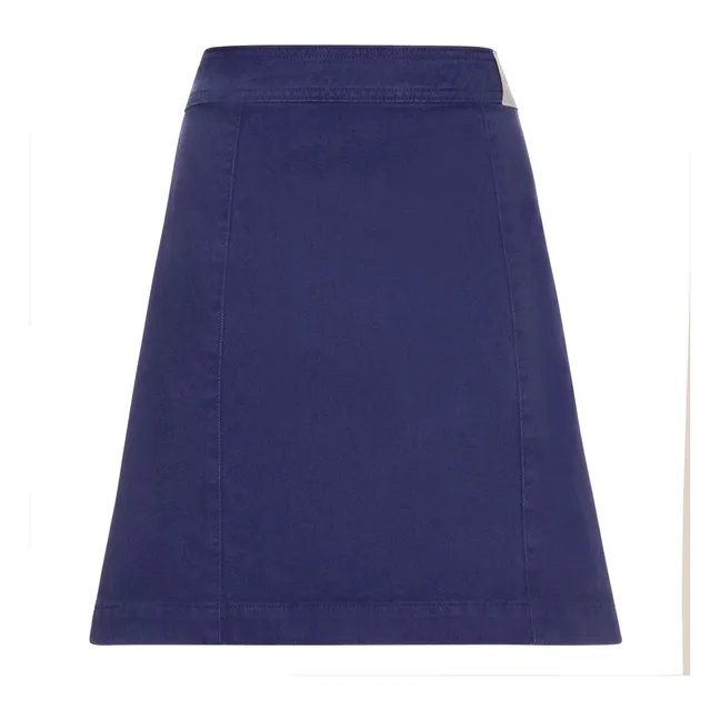 Denim skirt in organic cotton | Blue