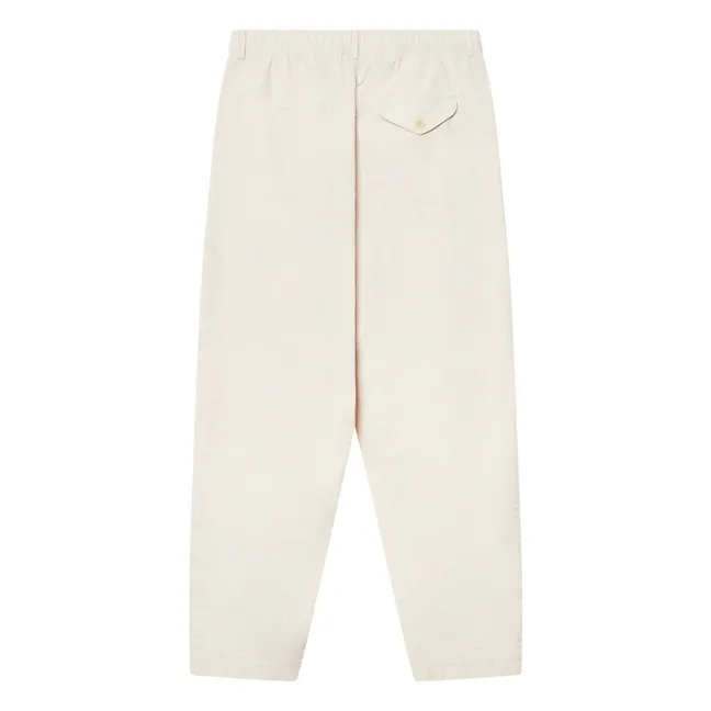 Pantalon Loose Seersucker | Ecru