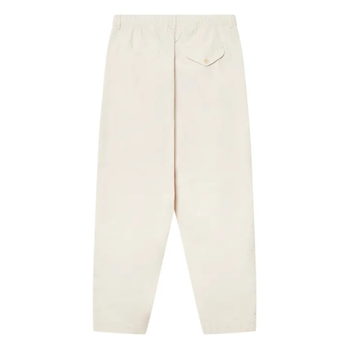 Pantaloni larghi in seersucker | Ecru- Immagine del prodotto n°2