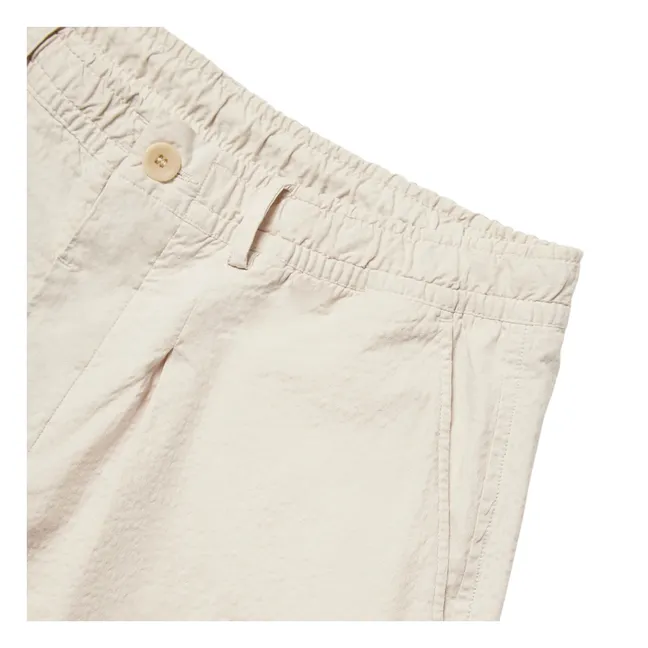 Pantalon Loose Seersucker | Ecru