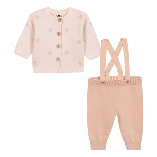 Ensemble Cardigan et Pantalon Loup | Rose pêche