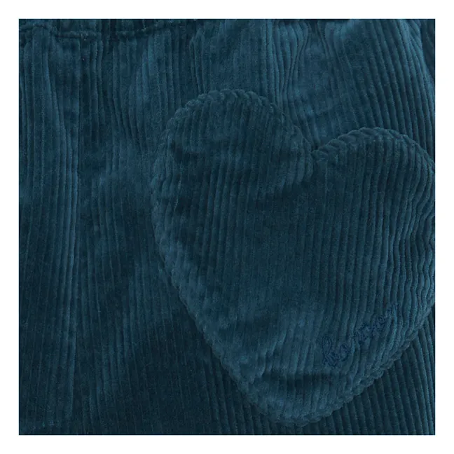 Pantalon Duck Velours Côtelé | Bleu pétrole