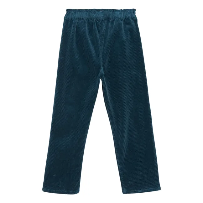 Pantalon Duck Velours Côtelé | Bleu pétrole