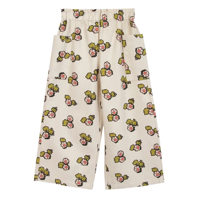 Pantalon Liocha Fleuri | Ecru