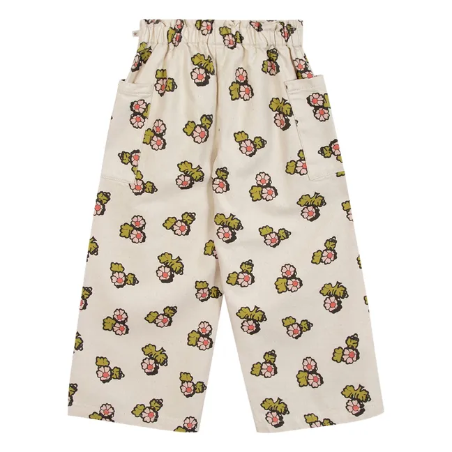 Pantalon Liocha Fleuri | Ecru