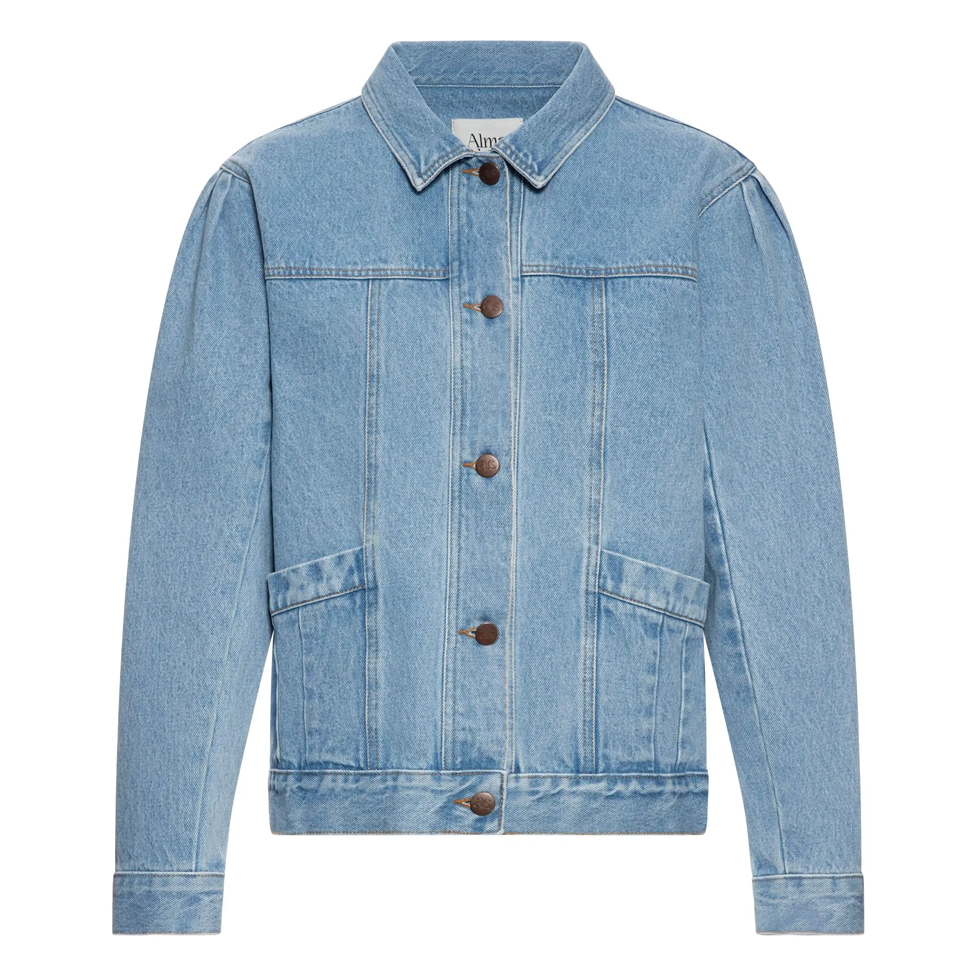 Alma Deia Denim Bleached Organic Denim Jacket