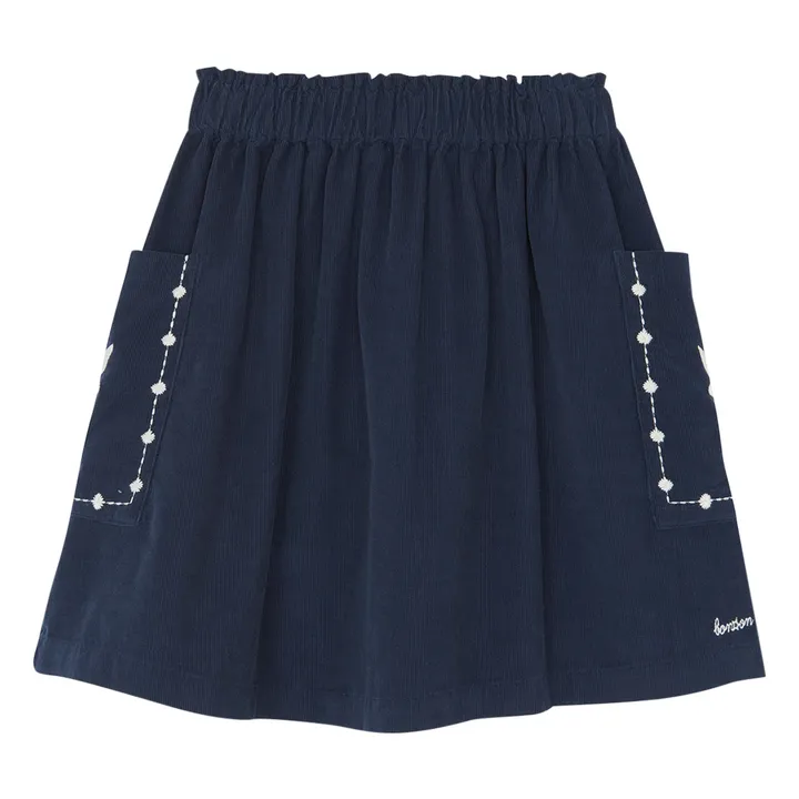 Jupe Ruche | Bleu marine- Image produit n°5