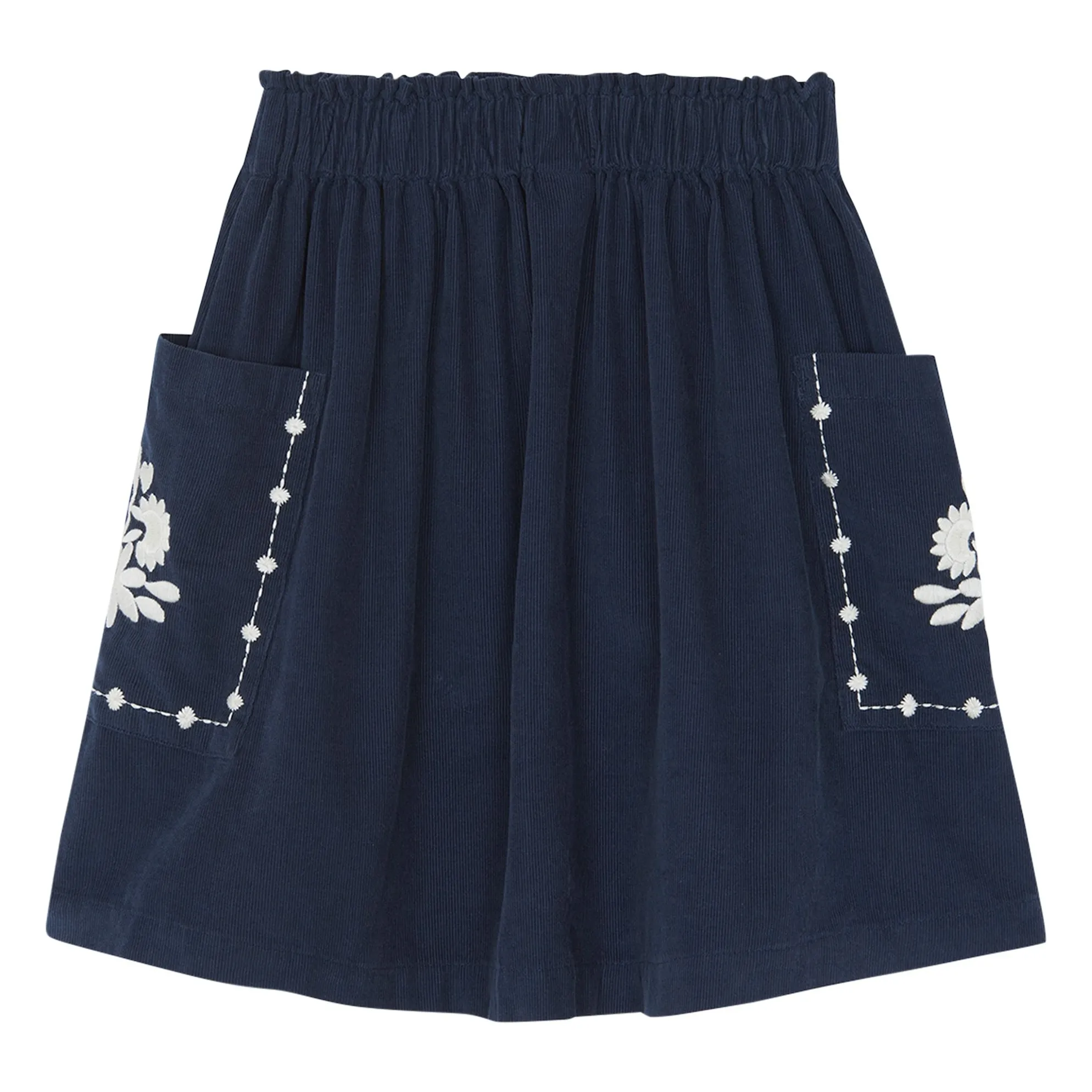 Bonton Navy Blue Ruche Skirt