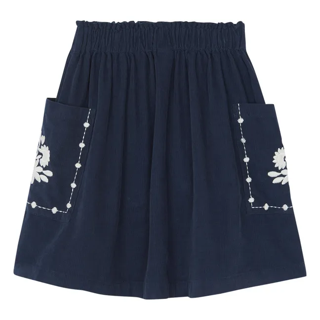 Jupe Ruche | Bleu marine