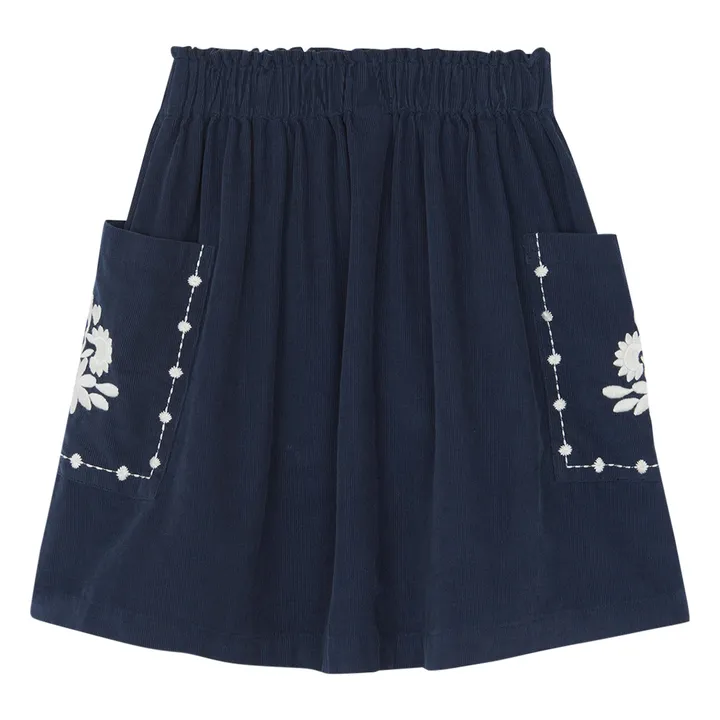 Jupe Ruche | Bleu marine- Image produit n°0