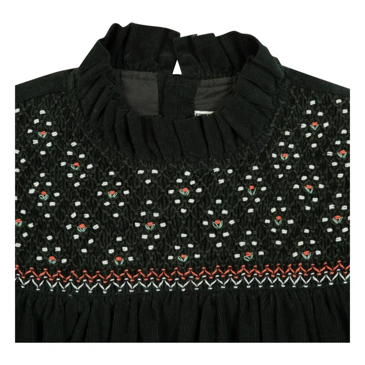 Corduroy Babushka Dress | Dark green- Product image n°4