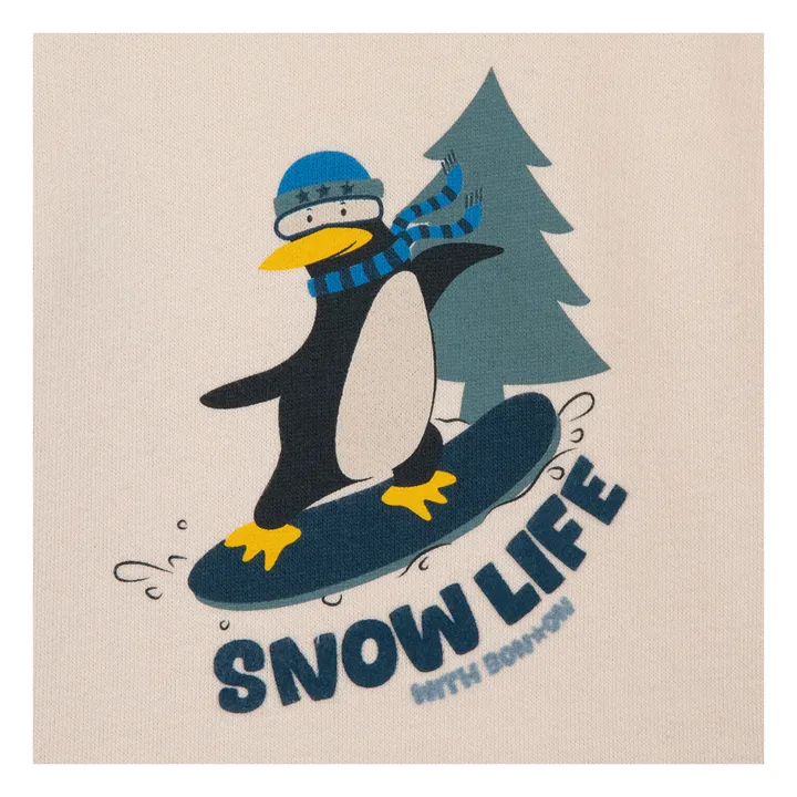 Sweat Snow Life | Ecru- Image produit n°1