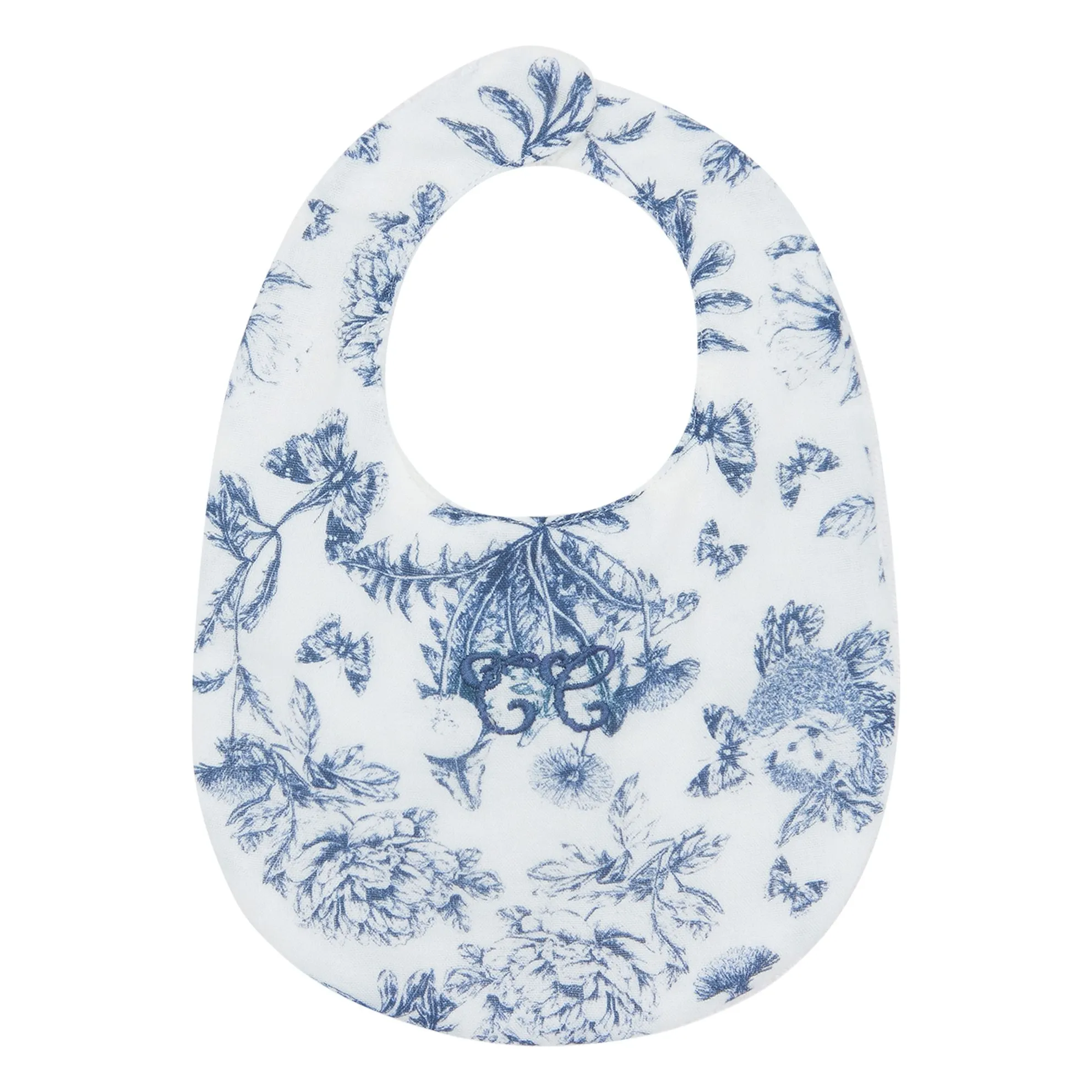 Toile de Jouy Bib | Navy blue- Product image n°0