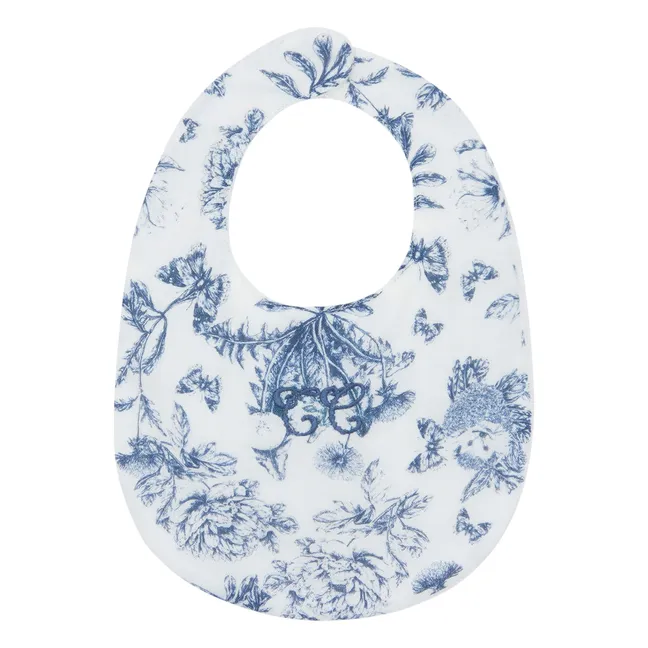 Bavoir Toile de Jouy | Bleu marine