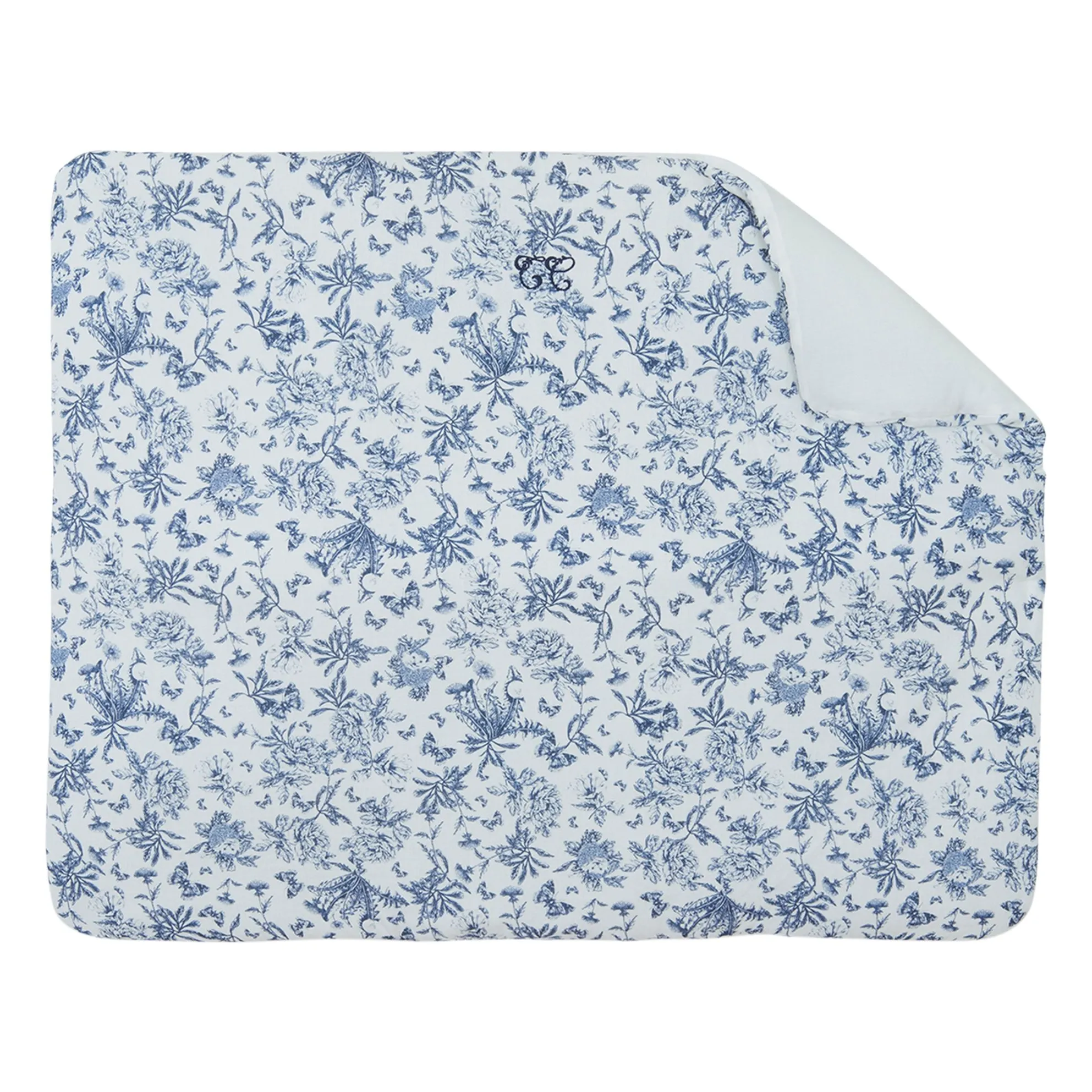 Tartine Et Chocolat Navy Blue Toile De Jouy Blanket