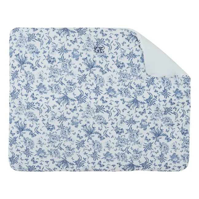 Couverture Toile de Jouy | Bleu marine