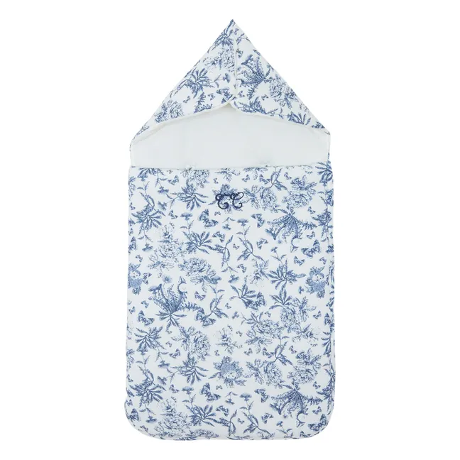 Nid d'ange Toile de Jouy | Bleu marine