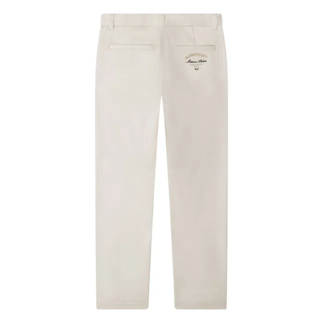 Pantalon Timoté Coton Bio | Ecru