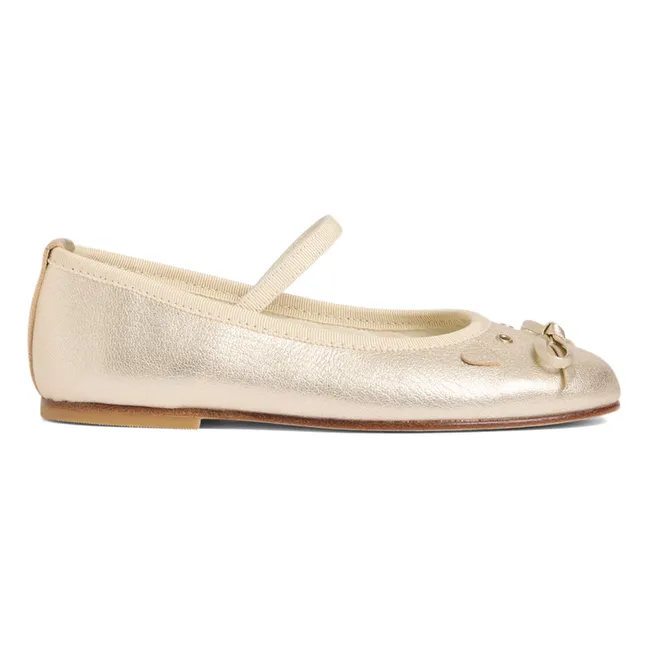 Ballerines Joie Cuir | Doré