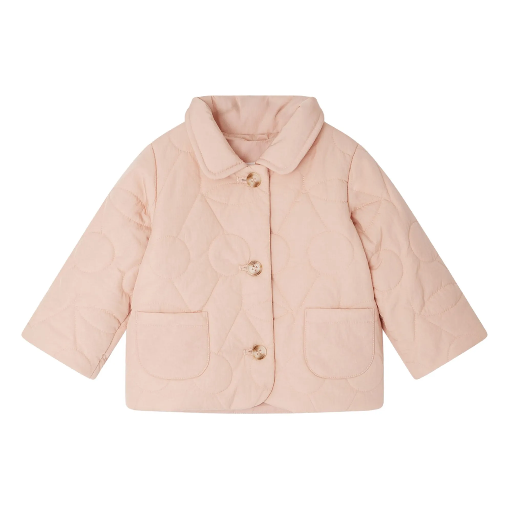 Bonpoint Pink Juno Recycled Fiber Quilted Jacket