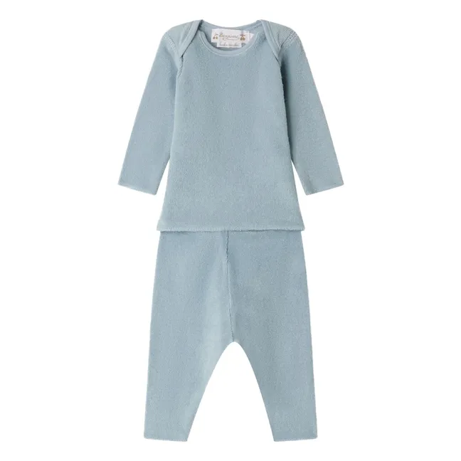 Ensemble Top et Pantalon Timi Eponge Bio | Bleu gris
