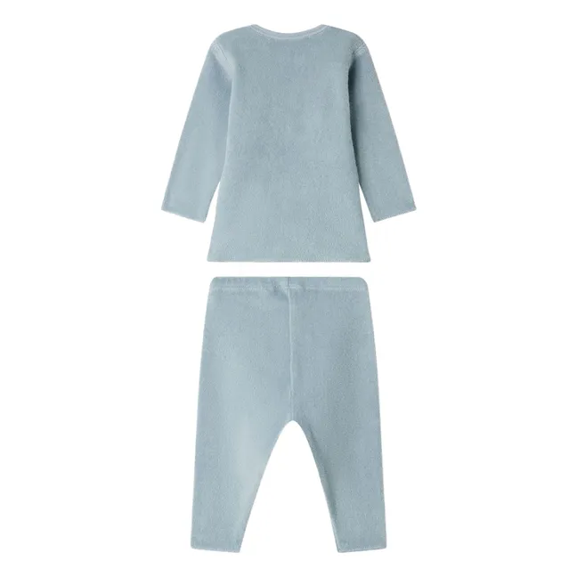 Ensemble Top et Pantalon Timi Eponge Bio | Bleu gris