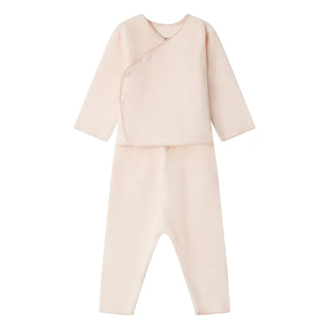Ensemble Top et Pantalon Julia Eponge Bio | Rose pâle