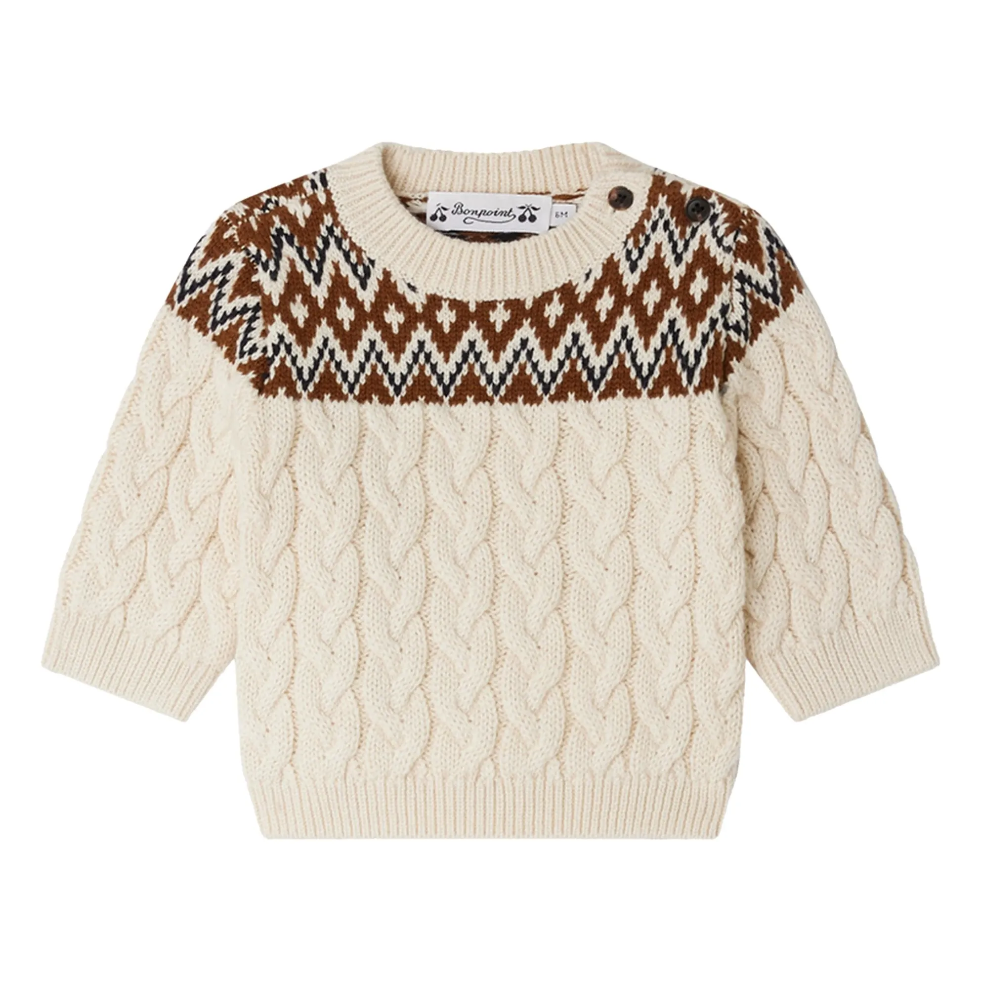 Bonpoint Ecru Joshua Wool Sweater