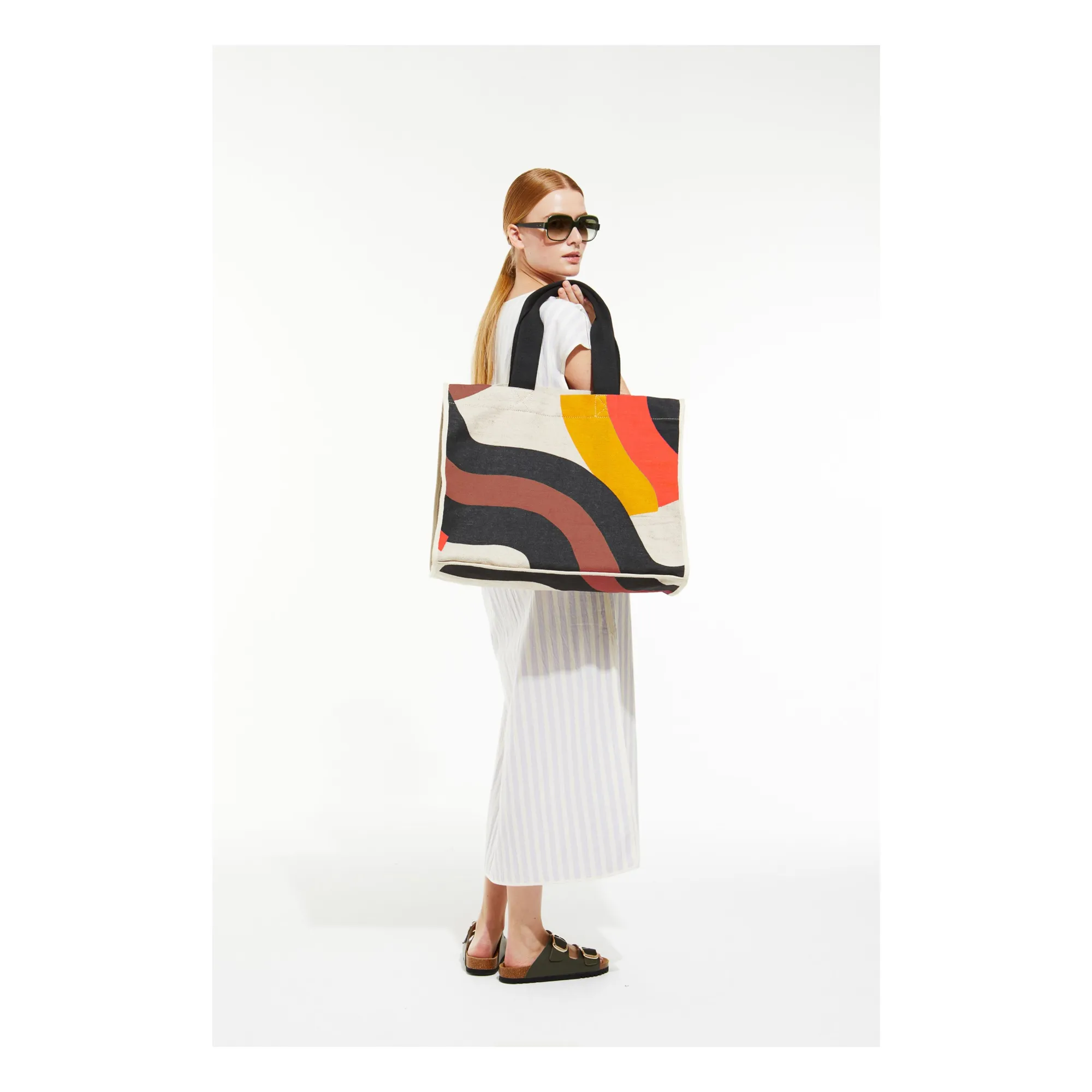 Mapoésie Orange Barth Beach Bag