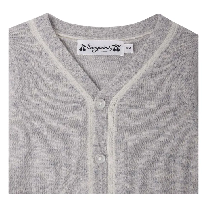 Cárdigan de cachemira Tahiel | Gris Claro- Imagen del producto n°2