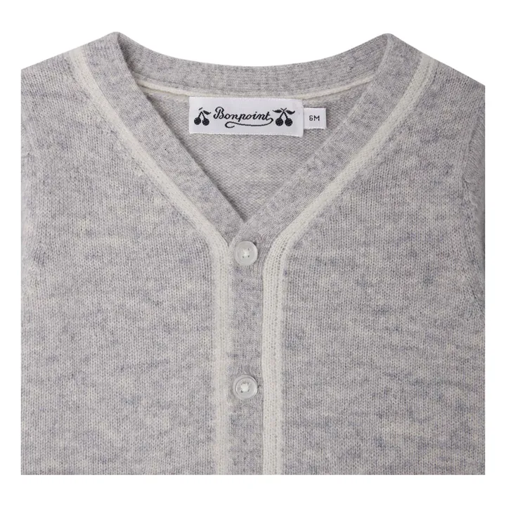 Tahiel Cashmere Cardigan | Light grey- Product image n°2