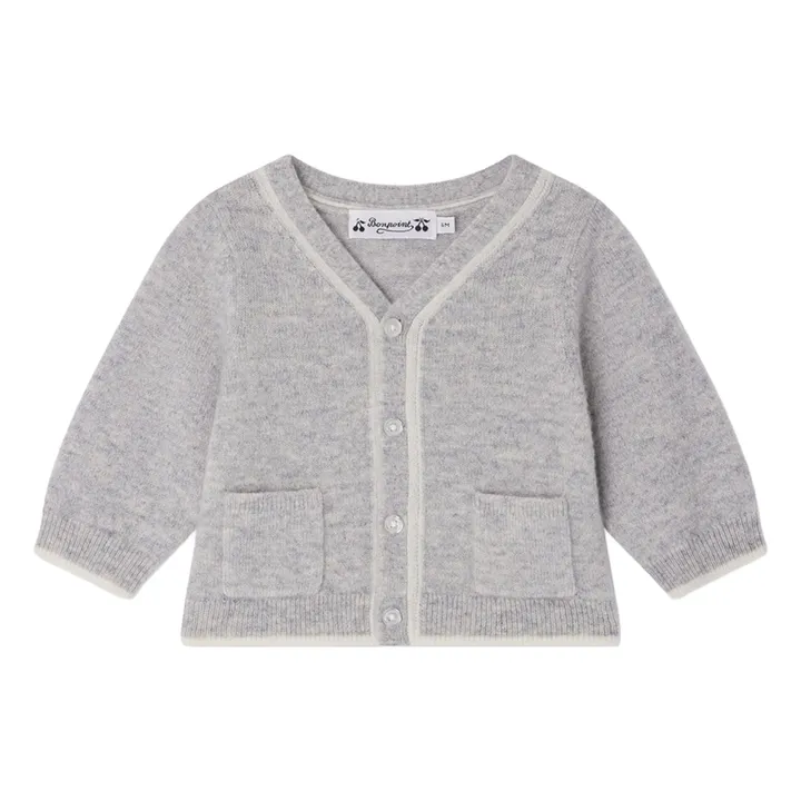 Cárdigan de cachemira Tahiel | Gris Claro- Imagen del producto n°0