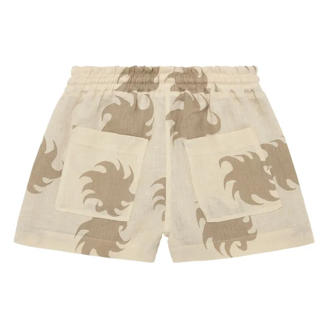 Shorts Hazel Ember Drizzle Leinen | Beige
