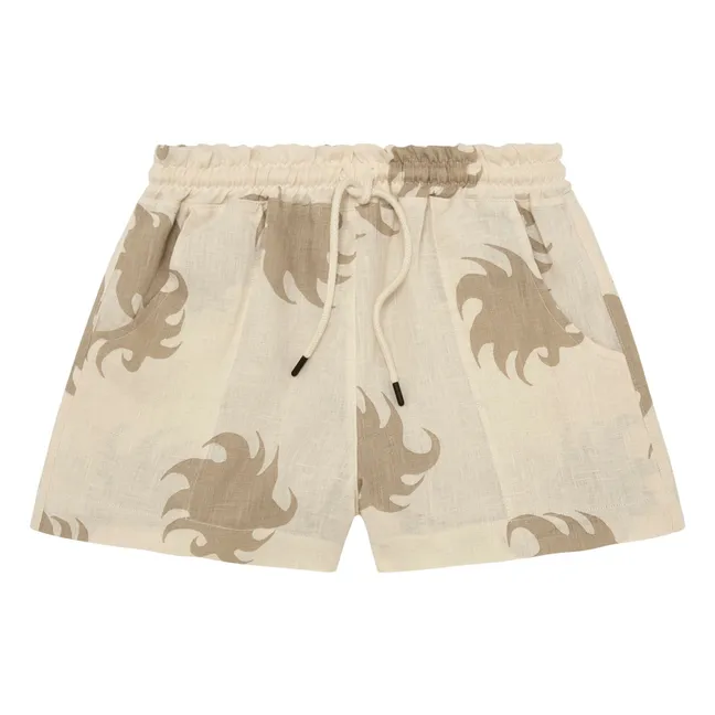 Shorts Hazel Ember Drizzle Leinen | Beige