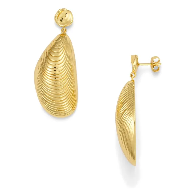 Boucles d'Oreilles Moules | Doré