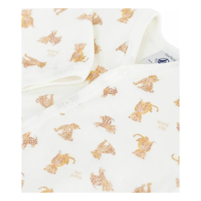 Pyjama Dors Bien Guépard Coton Bio | Ecru