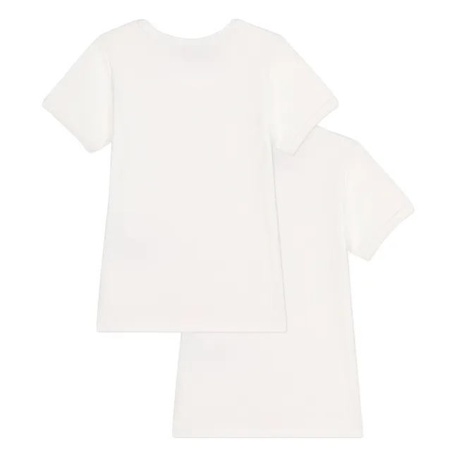 Lot 2 T-shirts Unis Coton Bio | Blanc