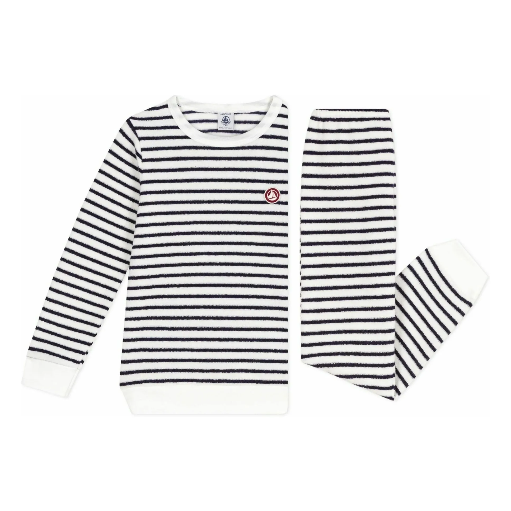 Pyjama Marinière Eponge Modal | Bleu marine- Image produit n°2