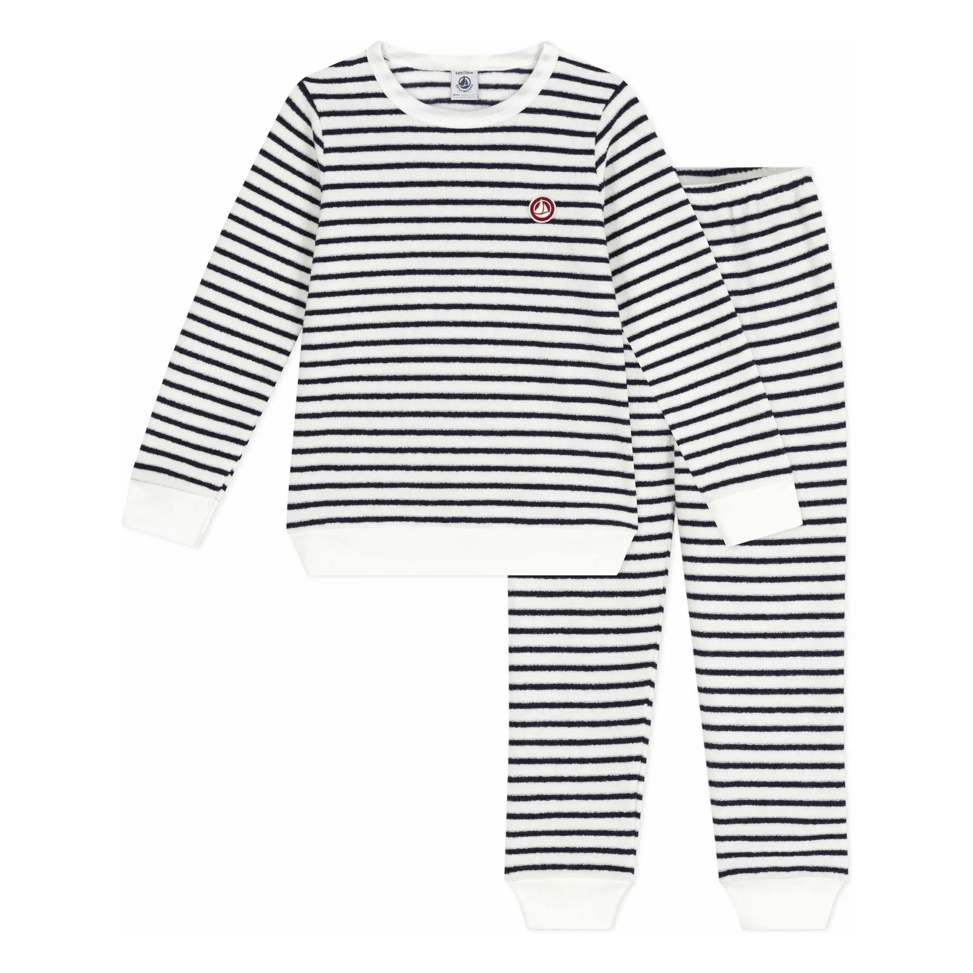 Pyjama Marinière Eponge Modal | Bleu marine- Image produit n°0