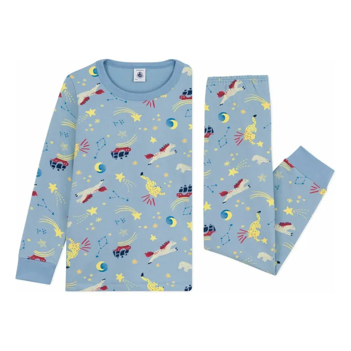 Constellation organic cotton pyjamas | Blue- Product image n°2
