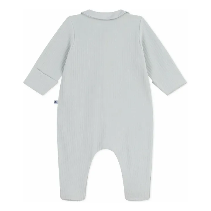 Pyjama Côtelé Coton Bio | Gris chiné- Image produit n°1