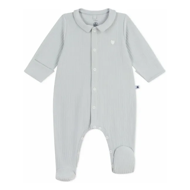 Pyjama Côtelé Coton Bio | Gris chiné