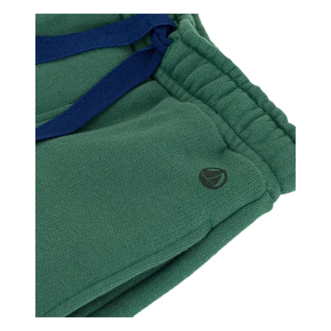 Jogger Elastiqué Cordon Coton Bio | Vert sapin