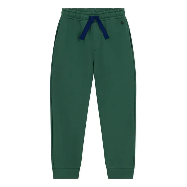 Jogger Elastiqué Cordon Coton Bio | Vert sapin