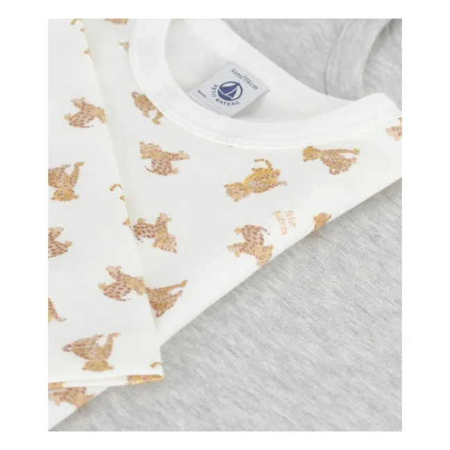 Set of 2 Cheetah T-shirts | White